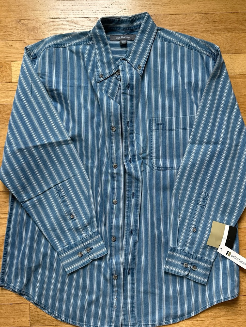 NWT Croft & Barrow Blue Striped Button-Down Shirt - Men's